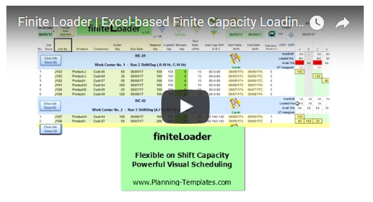 production scheduling excel